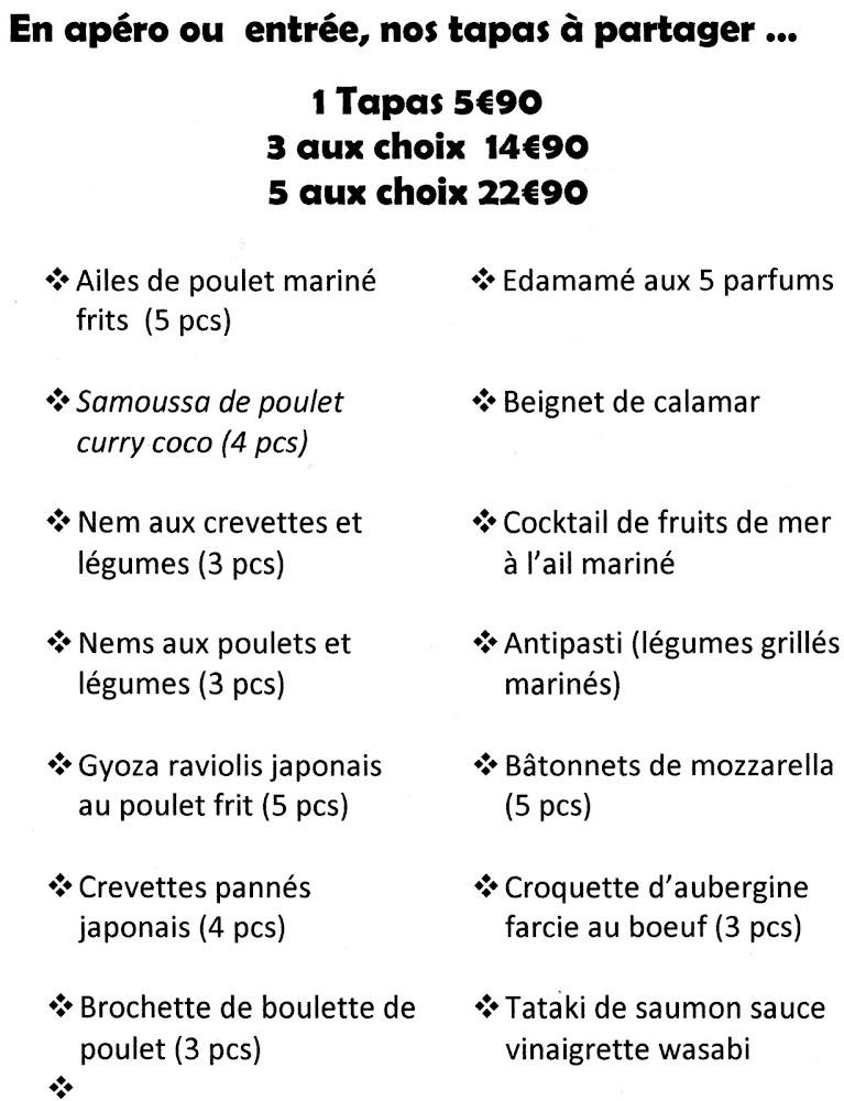 Jardin du Pré Fleuri -Bar Restaurant asiatique Lyon Villeurbanne - Menu Image 3